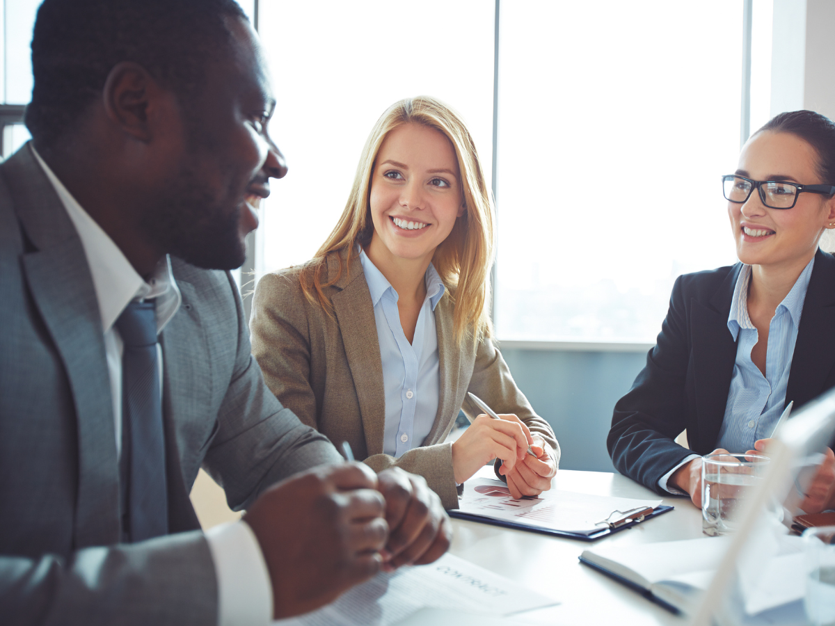 Group sitting in a meeting